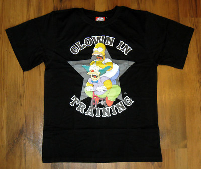 The Simpsons Herren T-Shirt Gr. M, L, XL CLOWN IN TRAINING mit Homer und Krusty