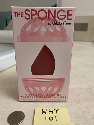 The Makeup Eraser THE SPONGE: Washable Makeup Sponge & Case Full Sz NIB RET$18