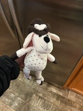 Animal Plush doll stuffed DOG TOY party dog hat pink poka dots