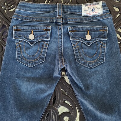 True Religion Jeans Women's Size 25 Skinny Ultra Low Rise Y2K EUC