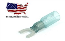 MVP 10 Blue Heat Shrink 14-16 AWG Spade Fork Wire Connector Terminal 1/4" Stud