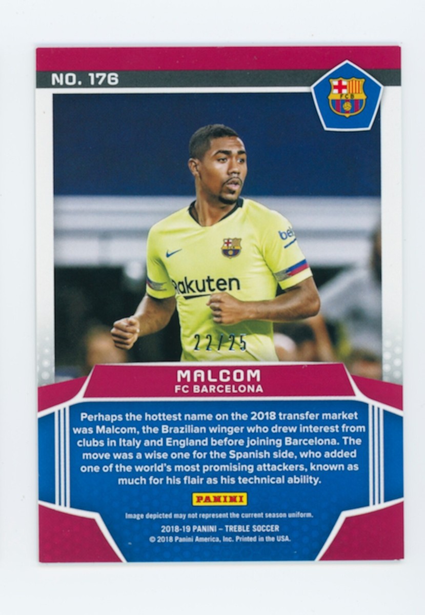 2018-19 Malcom Panini Treble Premiere Gold FC Barcelona Rookie
