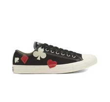 Converse Chuck Taylor All Star Queen Of Hearts Shoes 165670C Black White Red 