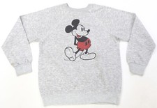 Rare Vintage DISNEY CASUALS Mickey Mouse Graphic Crewneck Sweatshirt 80s Gray L
