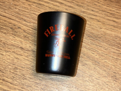 Fireball Cinnamon Whiskey Shot Glass Off Taste Like Heaven Burns Like Hell