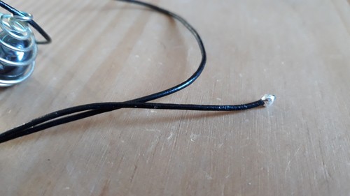 Hematite Stone In Spiral Cage Pendant On Leather Thong - Picture 6 of 10