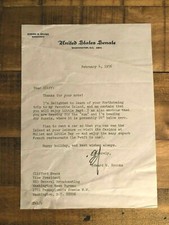 SIGNED Letter to Clifford Evans from Edward W. Brooke (US Senator, Mass) - 1976