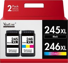 2x PG-245XL Black CL-246XL Color Ink for Canon Pixma MG2522 MG2520 TS3122 MX490