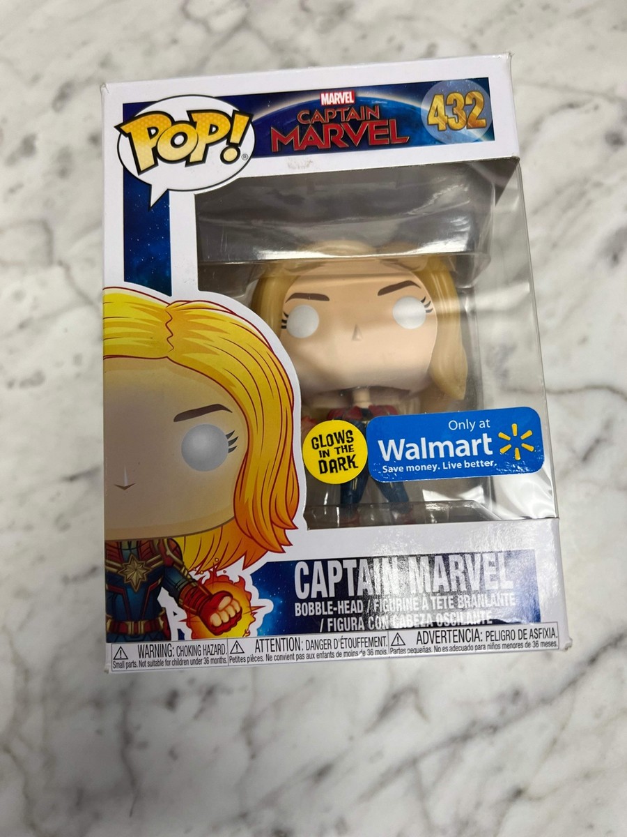 Funko POP! Marvel Captain Marvel #432 Glow In The Dark Walmart  Exclusive F