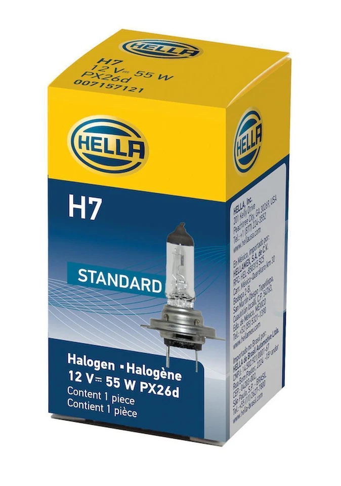 HELLA H7 Standard Series Halogen Light Bulb 12V 55W PX26d 2PCS For Alfa Romeo — 第 3/4 张图片