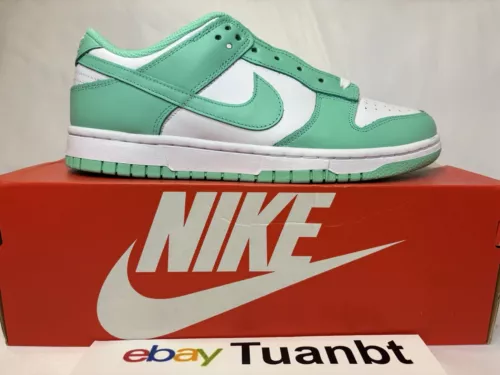 BRAND NEW Nike Classic Dunk Low White/Green Glow 10W/ 8.5M DD1503 105