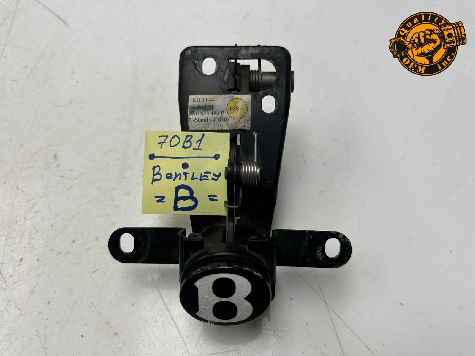 2003-2010 BENTLEY CONTINENTAL  HOOD SAFETY LOCK LATCH CATCH 3W0823480F OEM 49kmi