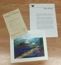 2002 Alex Perez Lavender in Provence 6 3/4" x 8 3/4" Seriolithograph With COA