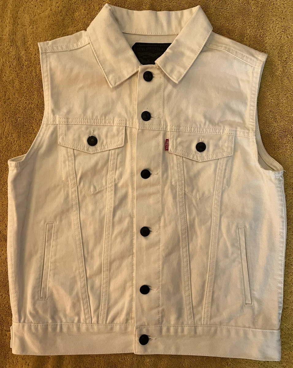 Girls white hotsell jean vest