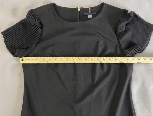 Tommy Hilfiger Damen schwarz Ärmel Plissee Etuikleid Gr. 12 Neu mit Etikett - Bild 8 von 14