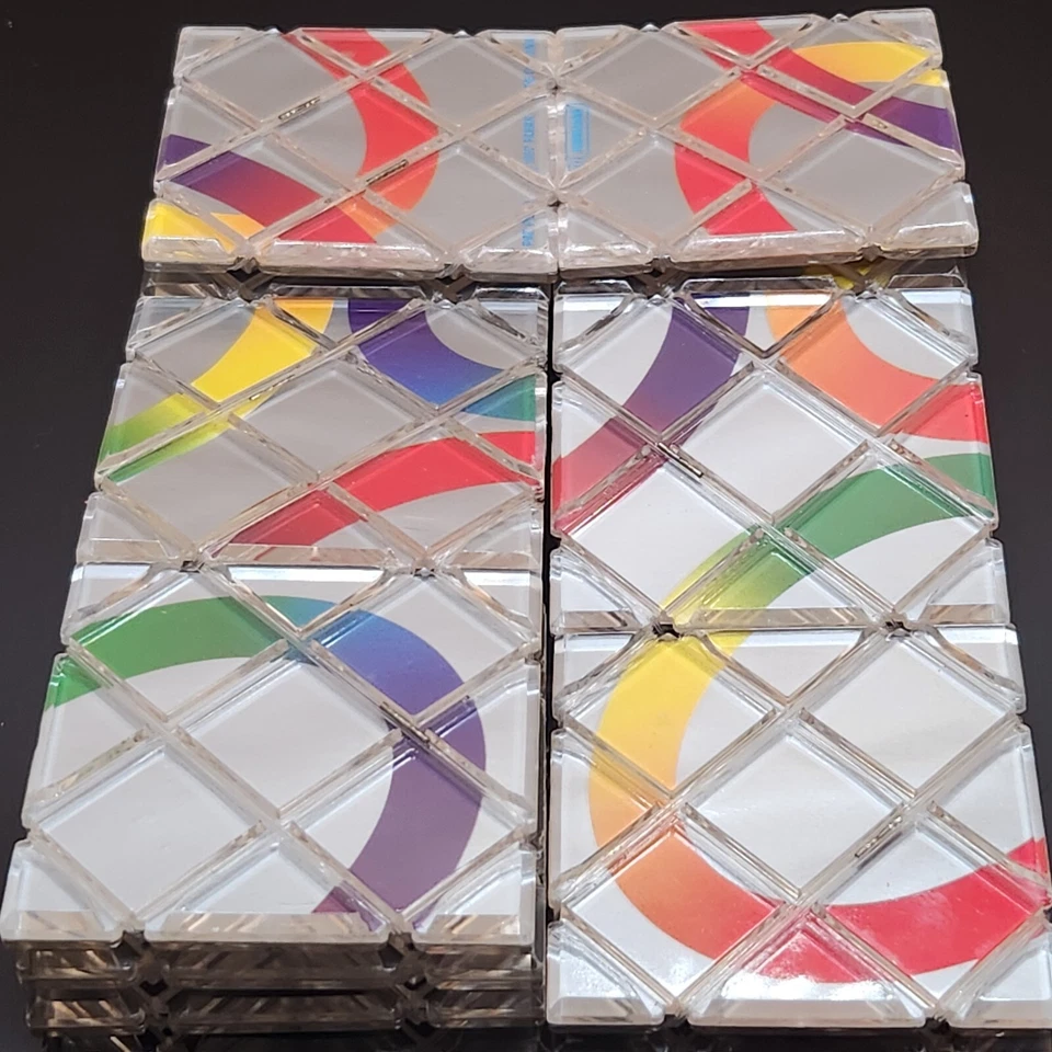 1987 Rubik’s Magic Puzzle Link the Rings Matchbox Silver Brainteaser Rubiks - Image 3 of 4