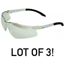 LOT OF 3 NEW NASCAR SAFETY EYEWEAR GLASSES CLEAR LENSES LOGO *IMPACT RESISTANT*