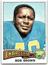 1975 TOPPS BOB BROWN SAN DIEGO CHARGERS #448