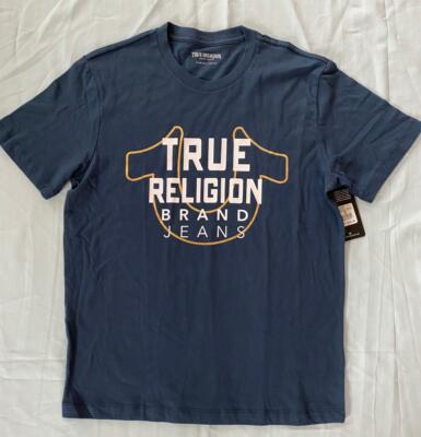 True Religion Brand Jeans Men's Crew T Shirt Horseshoe Logo 100% Cotton New  M