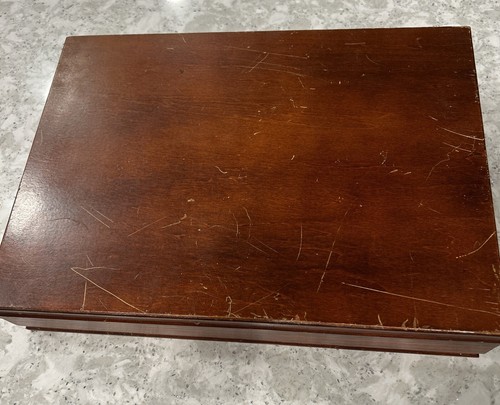 Wm A Rogers A1 Plus Oneida LTD Silverplate Malibu Pattern 34 Piece With Wood Box - Picture 9 of 13