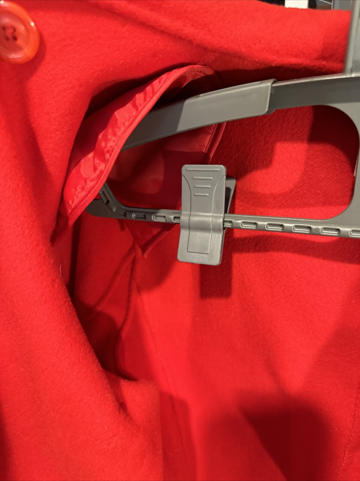 Bloomingdale’s Coat Solid Red Button Long Sleeve … - image 18