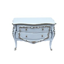 Dolls House White Vintage Bedroom Vanity Old Desk Miniature 1:12 Scale Furniture