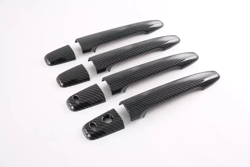 Волоконная отделка крышки дверной ручки для 07–22 Mitsubishi Outlander Sport/ASX замочная скважина - Изображение 2 из 4