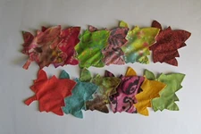 Leaf Appliques for Quilts 2styles - total set of 24   Press and Sew     Lot# 107