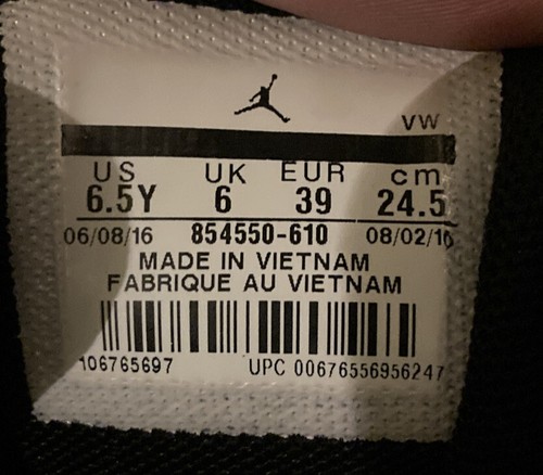 nike 854550-610 Jordan extra fly in gimnasio rojo talla 6,5 años - Imagen 12 de 12