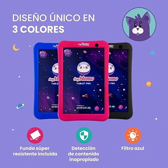 SoyMomo Children's Tablet PRO with Child Lock & KI Tablet for Children - PINK - Image 4 of 4