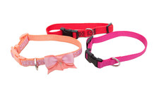 Puppy Collars- set of 3 Adjustable Soft Nylon for Newborn Litter Puppy Pets