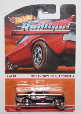 Hot Wheels Nissan Skyline H/T 2000GT-X Black 2015 Heritage Redline