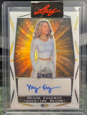Overtime Megan Eugenio 2023 Leaf Metal Prismatic Autograph Auto #'d 196
