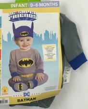 Rubies Batman Infant Halloween Costume Size 0-6 Months NEW DC Super Friends