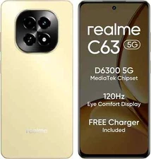 Realme C63 5G (RAM 8GB, 128GB)Gold 6.67" 32MP Dimensity 6300 Global Version