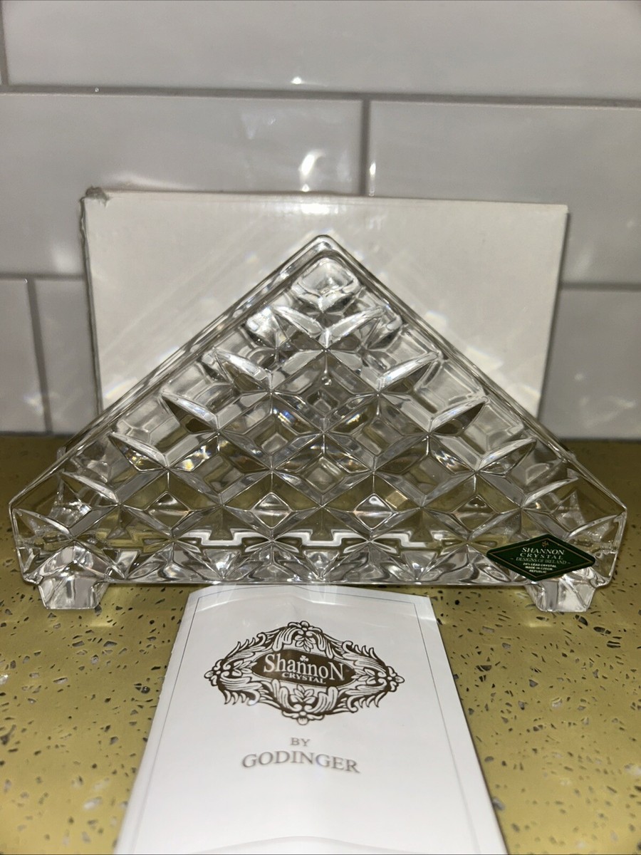 Shannon Crystal Diamond Napkin Holder Godinger Made In Czech Republic 24%