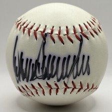 Donald Trump Autographed Signed Softball BAS Beckett LOA: Not Baseball