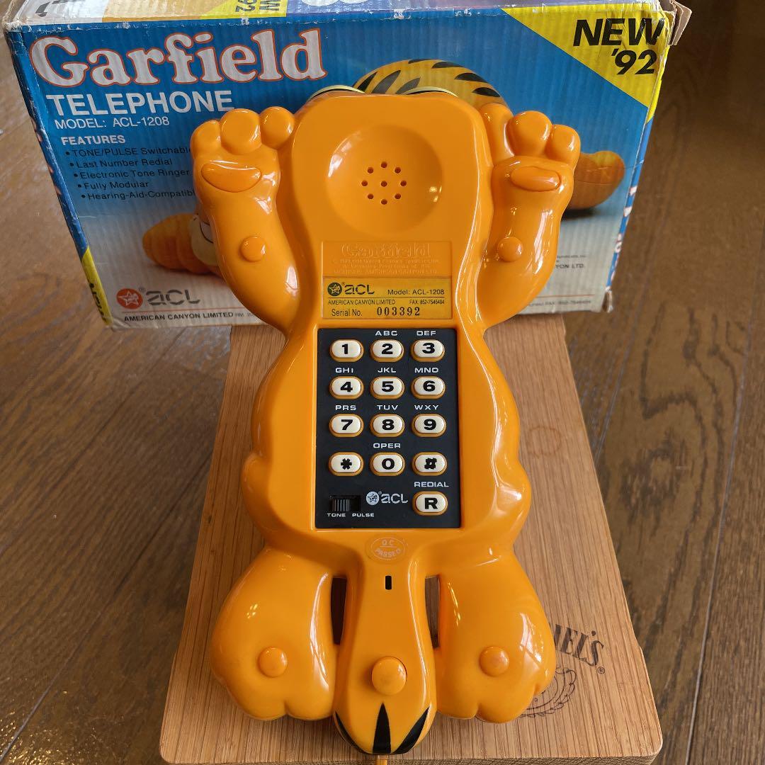Garfield Telephone ガーフィールド 電話機 本体 GARFIELD Telephone MODEL ACL1208 Confirmed Operation with BOX and