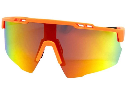 GAFAS DE SOL POLARIZADAS ENVOLVENTES DEPORTIVAS DE GRAN TAMAÑO para ciclismo pesca marco naranja - Imagen 2 de 6