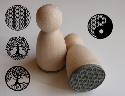 Blume des Lebens Yin Yang Lebensbaum Stempel einzeln oder Set 30mm bis 60mm