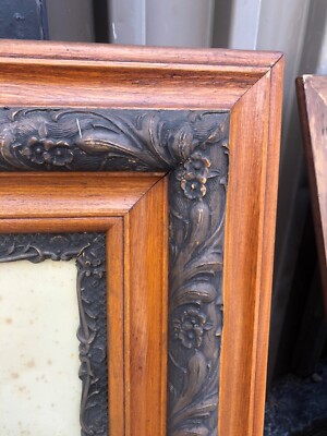 30's〜VINTAGE OLD PICTURE FRAME 額縁 額装 Stunning vintage oak picture art frame 30” x 26” - 20” x 16” art