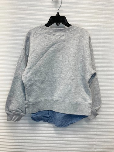 Free Assembly Girls Crewneck Sweatshirt With Woven Shirt Hem | Size S (6/6X) - Picture 4 of 9