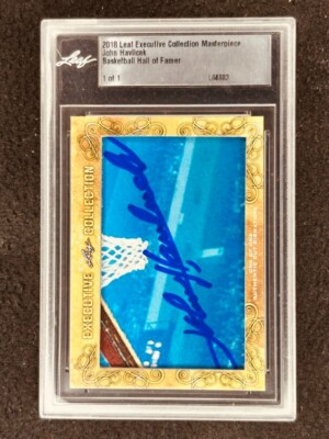 John Havlicek 2018 Leaf Masterpiece Cut Signature autograph card 1/1 JSA Celtics