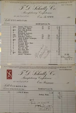 1915 F D Schultz Company Confectioners Sales Receipt W Hershey Chocolate Erie PA