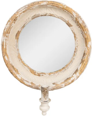 Clayre & Eef 62S304 Wandspiegel mit Lampe Shabby Chic Beige 38x14x47 cm E14 - Bild 1 von 4
