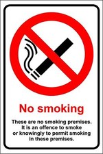 Image of No smoking these are non smoking premises safety sign