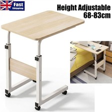 Height Adjustable Laptop Table on Wheels – Mobile Desk for Bed, Sofa & Study New