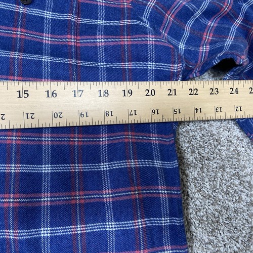 Faherty Shirt Men Medium Blue The Movement Plaid Flannel Check Button Up Surfer - Picture 4 of 7