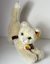 Steiff COSY SULLA Kitty Kitten Cat 5440/16 Western Germany VTG Green Eyes Beige
