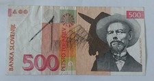 Banknoten - Slowenien 500 Tollar  1992 - Banknoten, Papiergeld, Geldschein